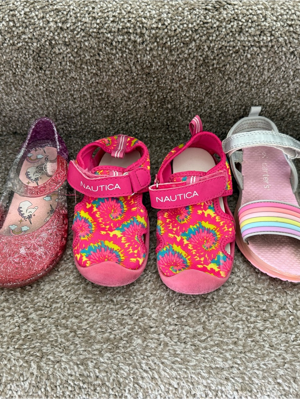 Girls Shoes 3 Pairs Size 8 to 9 Carter’s Nautica